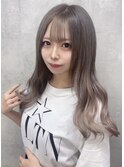 グレージュ×シールエクステ