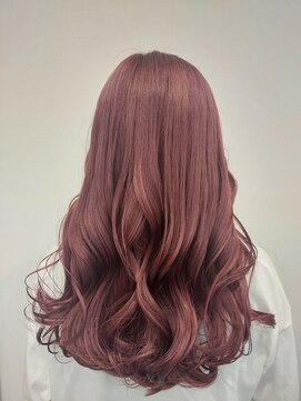 ルシード スタイル リコット(Lucido Style Ricotto) ダブルカラー＆ブリーチピンクラベンダー/ゆるふわ巻きロング