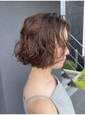 ワンレン/ボブパーマ/ひし形ショートボブ