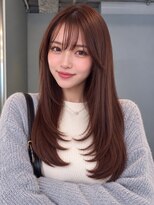 トリッカ シブヤ(TRICCA SHIBUYA)&nbsp;小顔レイヤー//顔まわりレイヤー/透明感カラー/マロンベージュ