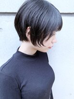 モリオ フロム ロンドン 成増店 黒髪ショートボブ_ことりベージュ毛先パー