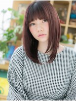 カバーヘア ブリス 上尾西口店(COVER HAIR bliss) ■ピンクブラウンオン眉小顔ミディアム106-4★上尾20代30代40代