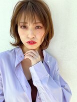 ルームバイシー 新宿(Loom. by Sea)&nbsp;韓国ヘア/似合わせカット/ペールベージュ/外ハネボブ【新宿】