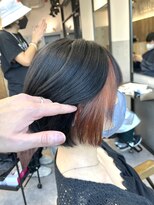 黒染めからのインナーカラー