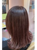 白髪ぼかしハイライト*pink beige