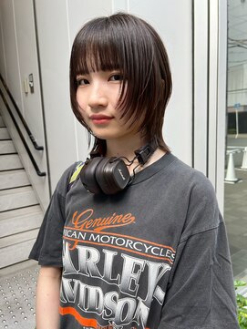 カフ(CAF) CAF松本/顔まわりウルフレイヤー/ブルーブラック/大阪/心斎橋