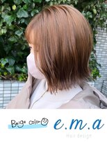 エマヘアデザイン(e.m.a Hair design) ベージュカラー