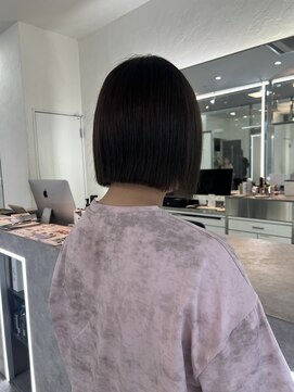 リフトバイマグ 松本駅前店(lift by mag) 20代30代大人可愛いアッシュベージュくびれボブ耳掛け透明感