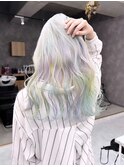 ユニコーンカラーバブルカラーホワイトアッシュ