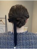 ヘアセットヘアアレンジシニヨン二次会パーティー