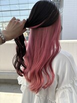 サロウィン 大宮Crest店(SALOWIN)&nbsp;○インナーピンク　ホワイト　ベビーピンク　赤髪　ロングヘア