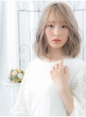 浅草/髪質改善/ホワイトグレージュ☆大人ウェーブミディアムj