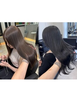 ”地毛風ストレート×エクステ”で素髪みたいなロングに【大名/髪質改善/学割U24/エクステ】