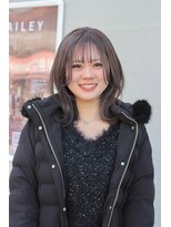 ヘイリー(HAILEY) 大人かわいいレイヤー×グレージュ×赤みなしカラー
