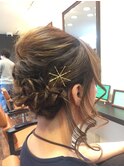 編みこみアップ