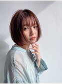【紺野紘三】インナーカラーブランジュ外ハネスリークボブ