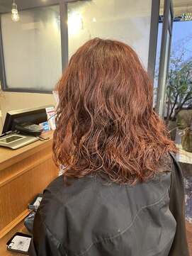 メイクス 表参道(MAKE'S omotesando) しっかりパーマ×ダークオレンジ