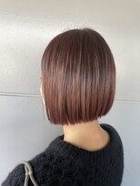 ヘアアンドメイク ムーア(Muuua) 切りっぱなしボブ×RED