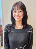 顔周りレイヤー*顔周りカット*グレージュカラー*地毛風カラー