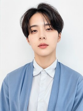 ソア 渋谷(soar) 小顔韓国ヘア/センターパート/メンズパーマ/黒髪/ツーブロック