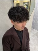 シャドウパーマ テテ風 無造作パーマ 新宿