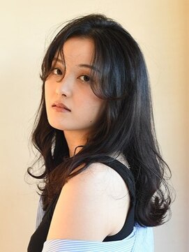 アース クロスガーデン川崎店(HAIR&MAKE EARTH) 韓国風サイドバング×ロング