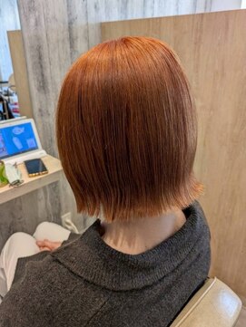 エヌアンドエー せんげん台店(N&A) 大人可愛いオレンジショート　艶カラー/透明感カラー/Wカラー