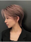 20代30代小顔レイヤーショート&ベビーピンク【池袋駅】