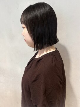 エミス バイ メルト 吉祥寺(emis by melt) 【吉田江梨】顎下ボブ外はねニュアンスカラーアッシュブラウン