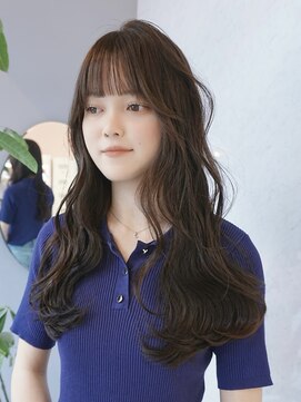 20代30代◎ブリーチ無しグレージュ小顔レイヤー韓国風