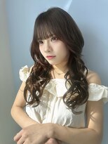 モナ 髪質改善(MONA) 【MONA】ゆるふわ巻き/ヘーゼルブラウン/透明感カラー【栄駅】