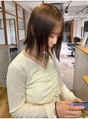 切りっぱなしボブアッシュベージュ【イルミナカラー/縮毛矯正】