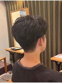 フェザーパーマ/シャドウパーマ/刈り上げセンターパート
