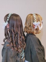 ヘアセットサロン ミント(Hair set salon MINT)&nbsp;リボン編みハーフアップ