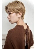 刈り上げ女子/ハンサムショート/ハイライトカラー/北千住 w77