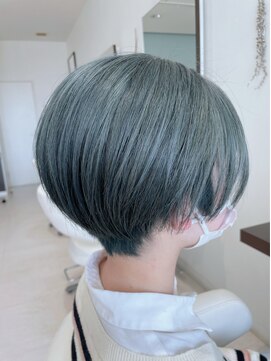 アメイジングヘアー 美沢店(AMAZING HAIR) ショート×ターコイズ
