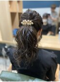 仙台D　ヘアセット結婚式お呼ばれポニーテールヘアアレンジ
