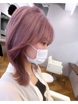 シカ 神戸三宮元町店(Cica) ピンクベージュ ピンクカラー ハイトーン アーニャ 三ノ宮 元町