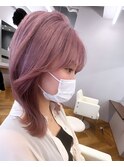 ピンクベージュ ピンクカラー ハイトーン アーニャ 三ノ宮 元町