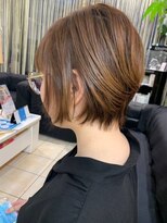クオリス 上福岡店(QUALIS)&nbsp;ショートカット/耳掛け/小顔/20代30代40代/オレンジベージュ/