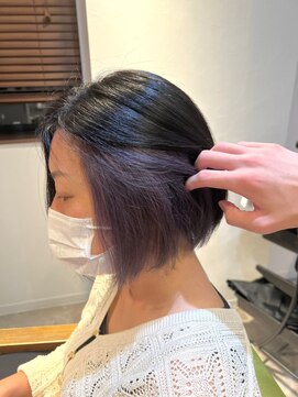 ネウィサリュー 立川(newi saLyu) インナーカラー/ヨシンモリ/レイヤーロング/ウェーブ巻き