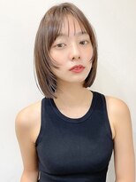 くびれヘアアプリコットオレンジ夏ヘアハイライトカラー