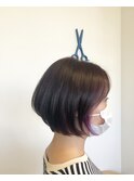 ポイントカラーが可愛いボブスタイル