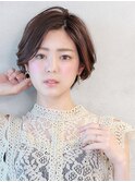 前髪なしショートボブ