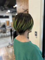ディッシュ 五反田(dish) 五反田駅美容室☆ハイライト/地毛を活かす塩基性グリーンカラー/