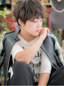 カバーヘア ブリス 川口(COVER HAIR bliss) 黒髪くせ毛風春パーマ小顔耳だしショートh2川口20代30代40代!