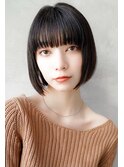 【GEEKS渋谷】黒髪ボブ/冬カラー/20代30代/小顔/透明感/前髪あり