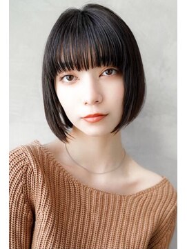 ギークス(GEEKS) 【GEEKS渋谷】黒髪ボブ/冬カラー/20代30代/小顔/透明感/前髪あり