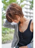 【GEEKS渋谷】クールショート/マッシュウルフ/大人ベージュ/小顔