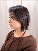 柔らかく締まる、コンパクト切りっぱなし外ハネボブ